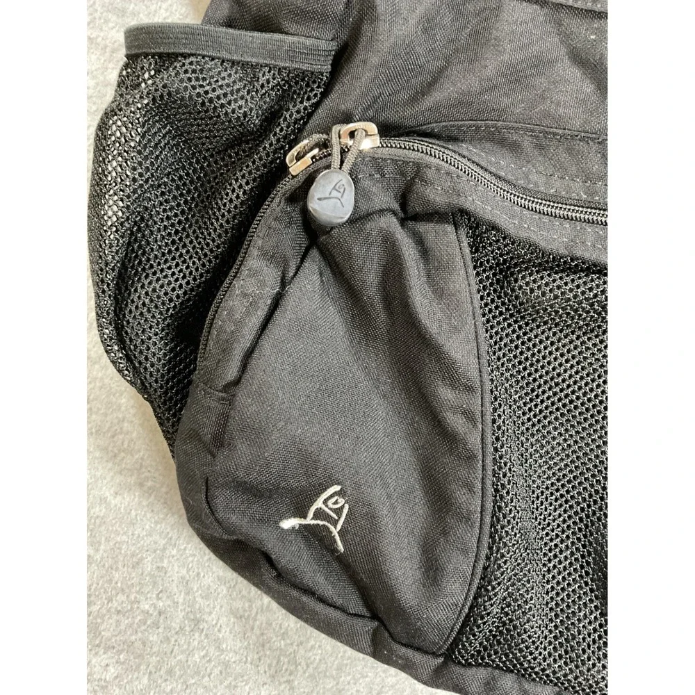 Black Cordura Messenger Bag Adjustable Padded Strap Mesh Pockets Crossbody B1